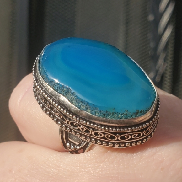 New Solar Agate 925 Silver Statement Ring. - Picture 13 of 16